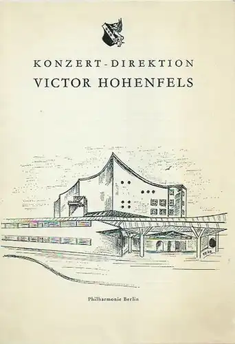 Berliner Philharmonie.   Johannes Brahms.   Dirigent: Borislav Iwanov.   Solisten: Eva Maria Grossmann, David Small u. a: Programm des Konzerts am.. 