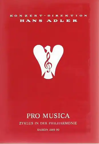 Programmheft zum Konzert von Jean-Pierre Rampal und John Steele Ritter in der Philharmonie am 14. Mai 1990. Programm: Mozart, Beethoven, Johann Nepomuk Hummel, Francis Poulenc, Claude Debussy und Bela Bartok. Pro Musica Zyklus in der Philharmonie, 7. Konz