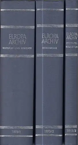 EuropaArchiv.   Deutsche Gesellschaft für auswärtige Politik; Dr Wolfgang Wagner (Hrsg.).   Hermann Volle / Walter Bödigmeier / Erika Feldmann (Red.): Europa Archiv..