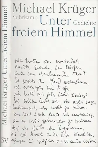 Krüger, Michael: Unter freiem Himmel. Gedichte. 