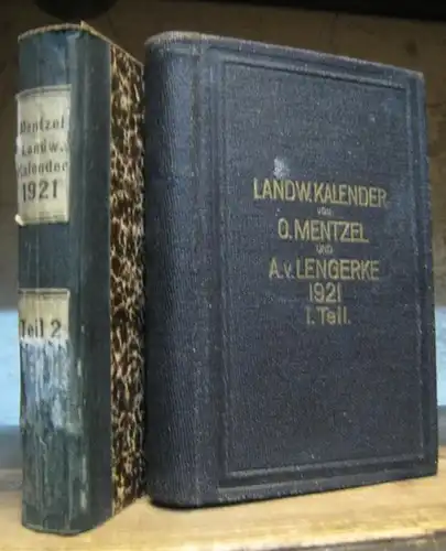 Mentzel, O. und Lengerke, Alexander von (Begr.) / Dr. G. Oldenburg  und Dr. F. Aereboe  (Hrsg.) / Prof. Dr. R. Stutzer.. 