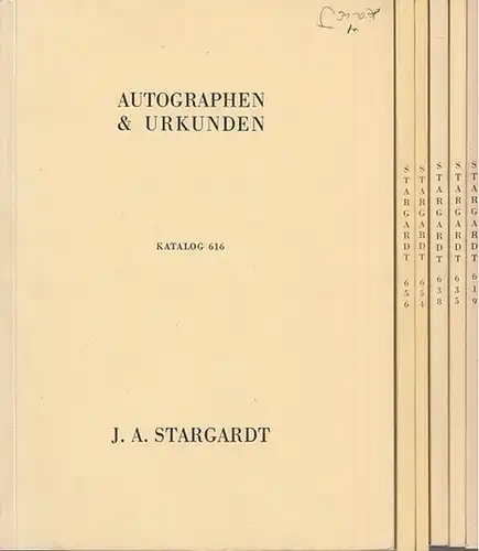 Stargardt, J. A: Autographen und Urkunden. Sonderkataloge  Nr. 616, 619, 635, 638, 654 und 656. 