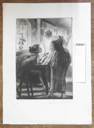 Kolb, Alois. - Scholz, Wilhelm von: Signierte Originalgraphik aus: Scholz, Wilhelm von, Charlotte Donc. (Erschienen in Berlin Eigenbrödler Verlag). 