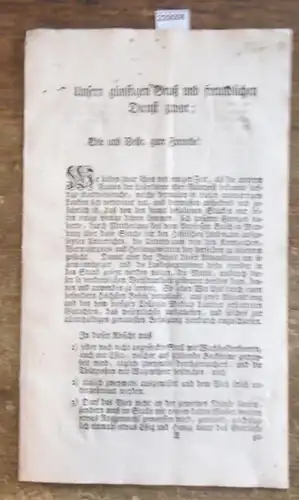Kassel, Maßnahmen, die gegen die 1796 grassierende Viehseuche einzusetzen sind. Cassel, den 27ten October 1796. Fürstl. Hessische Regierung hierselbst