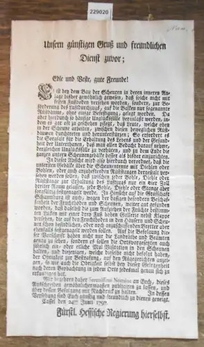 Kassel.   Schulze Wigand (Wiegand), Unsern günstigen Gruß und freundlichen Dienst zuvor. Vorschrift und genaue Anweisung, den Scheunenbau sicherer zu machen, um Unglücksfälle zu.. 