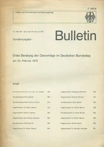 Deutscher Bundestag.   Kai   Uwe von Hassel.   Willy Brandt.   Walter Scheel.   Rainer Barzel.   Kurt.. 