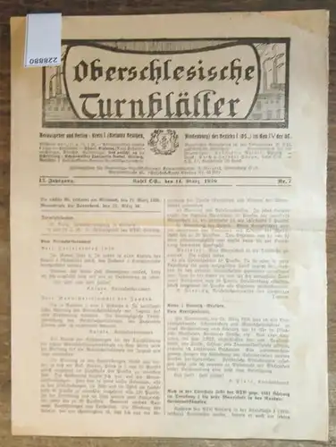 Oberschlesische Turnblätter: Oberschlesische Turnblätter. Jahrgang 13, Nr. 7, 14. März 1936. 