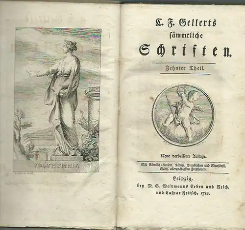 Gellert, Christian Fürchtegott (1715   1769).   Johann Andreas Cramer / Christian Felix Weiße / Michael Denis / Carl Mastalier: C. F. Gellerts.. 