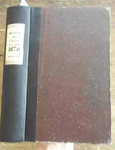 Annalen der Chemie - Friedrich Wöhler,  Hermann Kopp, A. W. Hofmann, A. Kekule,  E. Erlenmeyer, Jacob Volhard ] (Hrsg.): Justus Liebig's  Annalen der Chemie 1875 / 1876.  Band 179 -180 . Zwei Teile mit jeweils 3 Heften in einem Band. 