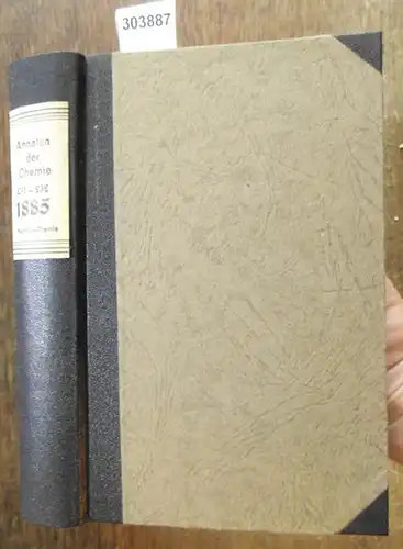 Annalen der Chemie - Hermann Kopp,  A. W. Hofmann, A. Kekule, E. Erlenmeyer, Jacob Volhard  (Hrsg.): Justus Liebig's  Annalen der Chemie 1885 / 1886.  Band 231 -232.  Zwei Teile mit jeweils 3 Heften in einem Band. 