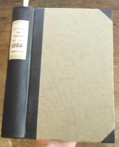 Annalen der Chemie - Hermann Kopp,  A. W. Hofmann, A. Kekule, E. Erlenmeyer, Jacob Volhard  (Hrsg.): Justus Liebig's  Annalen der Chemie 1886.  Band 235 -236.  Zwei Teile mit jeweils 3 Heften in einem Band. 