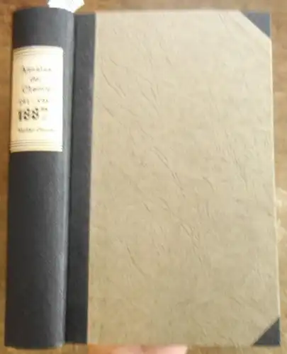 Annalen der Chemie - Hermann Kopp,  A. W. Hofmann, A. Kekule, E. Erlenmeyer, Jacob Volhard  (Hrsg.): Justus Liebig's  Annalen der Chemie 1887.  Band 241 -242.  Zwei Teile mit jeweils 3 Heften in einem Band.