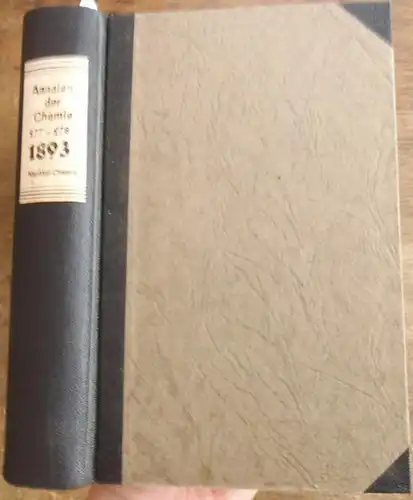 Annalen der Chemie - A. Kekule, E. Erlenmeyer, J. Volhard  (Hrsg.): Justus Liebig's  Annalen der Chemie 1893 / 1894.  Band 277 -278.  Zwei Teile mit jeweils 3 Heften in einem Band. 