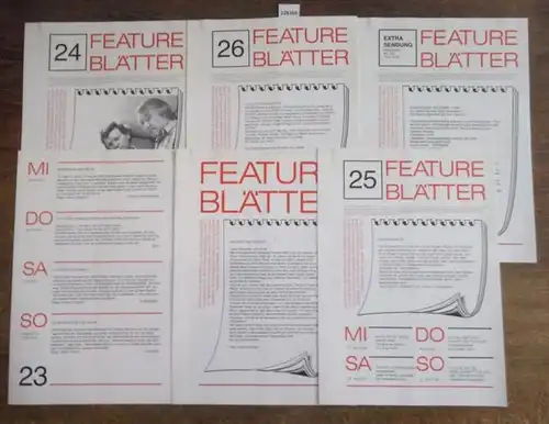 Feature Blätter.   Peter Leonhard Braun: Feature Blätter. Konvolut mit 6 Teilen. Gemeinsame Veröffentlichung der Featureprogramme von MDR Kultur, Radio Brandenburg und SFB 3.. 