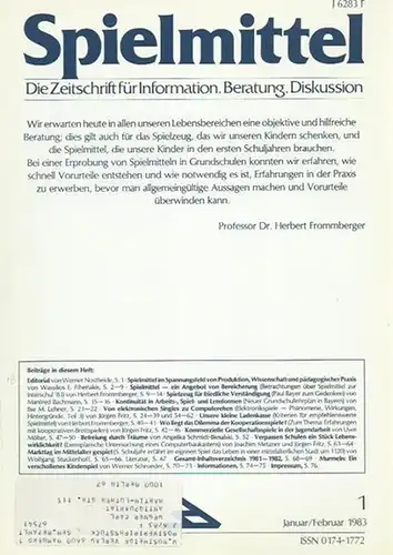 Spielmittel. - Werner Nostheide (Redaktion). - Herausgeber: SpielMedia Verlag. - Wassilios E. Fthenakis / Herbert Frommberger / Manfred Bachmann / Paul Beyer. - Jürgen Fritz:...