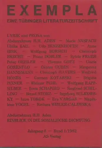 Exempla.   Tübingen.   Herausgeber: Wolfgang Rappsilber.   Magdalena Vogel / Wolfgang Borsich / Gedichte: Ingeborg Sulkowsky, Sylvia Frueh, Carmen Kotarski, Boris.. 