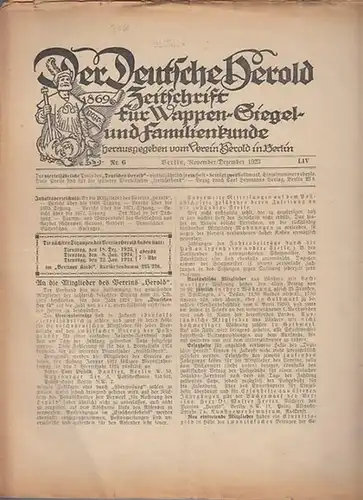 Deutsche Herold, Der. - Herold Verein (Hrsg.). - G. Adolf Closs. -  Kurd v. Strantz. - N. N. Gherwer. - Familie Gerber (Gerwer): Der...