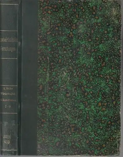 Landwirtschaftliche Forschungen.   Landwirtschaftliche Jahrbücher. Herausgegeben von  Dr. Gustav Oldenburg.     Poeplau, Anton / Gustav Oldenburg / Ed. Hahn /.. 