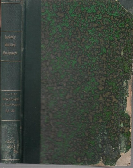 Landwirtschaftliche Forschungen. Landwirtschaftliche Jahrbücher