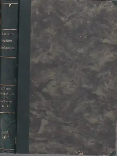 Landwirtschaftliche Forschungen.   Landwirtschaftliche Jahrbücher. Herausgegeben vom Preuss. Ministerium für Landwirtschaft, Domänen und Forsten.      Friedrich Walter / Paul Ehrenberg.. 