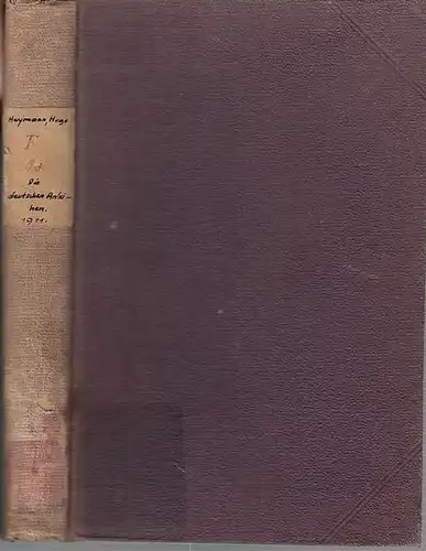 Heyman, Hugo: Die Deutschen Anleihen. Aus dem Inhalt: Die wirtschaftliche und finanzielle Entwickung Deutschlands, Englands, Frankreichs / Ausländische Wertpapiere / Tilgungen, Annuitäten / Überweisungsverkehr mit dem Ausland. 