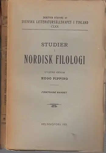 Pipping, Hugo (Utgivare och författare). - Elias Wessen / Erik Brate / C. W. v. Sydow / Arnold Nordling / G. A. Hedberg: Studier i...