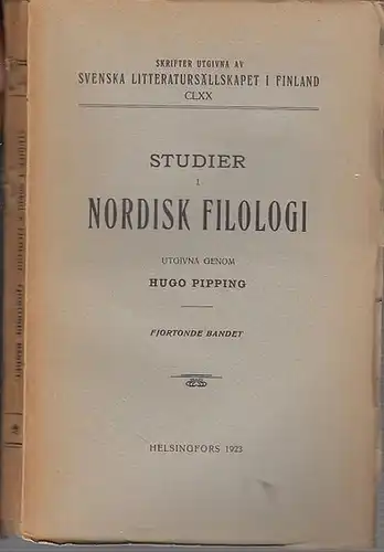 Pipping, Hugo (Utgivare och författare).   Elias Wessen / Erik Brate / C. W. v. Sydow / Arnold Nordling / G. A. Hedberg: Studier.. 