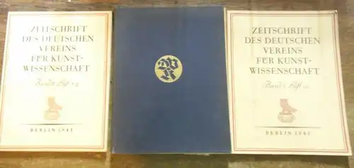 Zeitschrift des Deutschen Vereins für Kunst und Wissenschaft.   Erich Meyer (Schriftleitung).   Karl Oettinger / Gustav Friedrich Hartlaub / Merian.. 