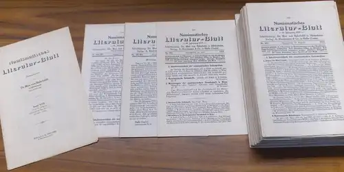 Numismatische Literatur Blätter   Bahrfeldt, Dr. Max von / ab 1937 Dr. Richard Gaettens: Numismatisches Literatur Blatt. Nahezu vollständige Reihe über die letzten 25.. 