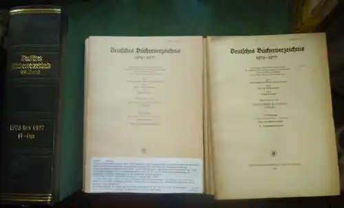 Deutsche Bücherei Leipzig (Bearb.): Deutsches Bücherverzeichnis 1976   1977 Verzeichnis der Verlagsschriften und einer Auswahl der außerhalb des Buchhandels erschienenen Veröffentlichungen der DDR, der.. 