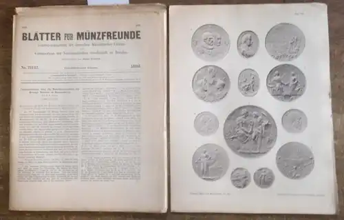 Blätter für Münzfreunde.   E. G. Gersdorf (Begründer).   Julius Erbstein (Hrsg.) // P. J. Meier / Robert Wuttke / J. V. Kull..