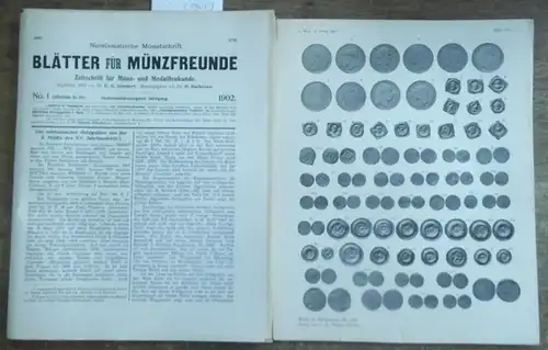 Blätter für Münzfreunde.   E. G. Gersdorf (Begründer).   H. Buchenau (Hrsg. Ab 1899).   Julius Erbstein (Hrsg. Bis 1897).. 