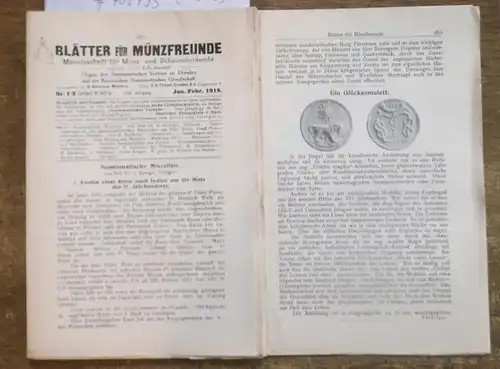 Blätter für Münzfreunde. - Dr. E. G. Gersdorf (Begr.). - Dr. H. Buchenau (Hrsg.) // S. Euringer / W. Meyer / W. Engels: Blätter für...