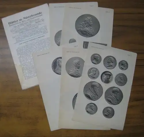 Blätter für Münzfreunde.   Dr. E. G. Gersdorf (Begr.).   Richard Gaettens (Hrsg. ab Heft 7/8, 1933).   Fr. Sprater / Franz.. 