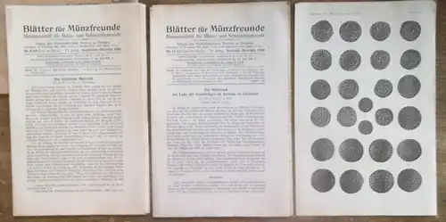 Blätter für Münzfreunde. - Dr. E. G. ( Ernst Gotthelf ) Gersdorf (Begr.). - Richard Gaettens (Hrsg). - // Erich Born / A. König /...