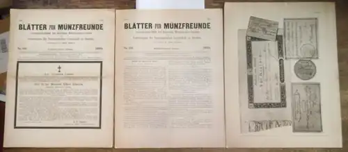 Blätter für Münzfreunde. - E. G. Gersdorf (Begründer). - Julius Erbstein (Hrsg.) // Heinrich Albert Erbstein: Blätter für Münzfreunde. Sechsundzwanzigster ( 26. ) Jahrgang 1890...