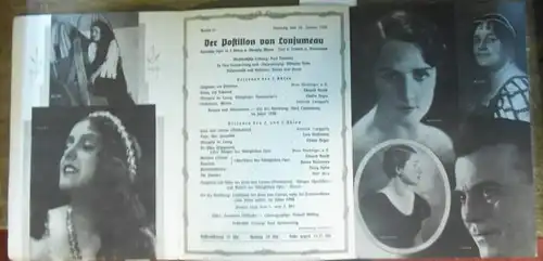 Deutsches Opernhaus Berlin. Programmheft 1935 mit der Besetzungsliste zu: Der Postillon von Lonjumeau. Komische Oper on 3 Akten von Adolphe Adam. Sonntag, 20. Januar 1935
