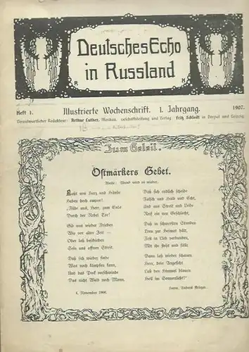 Deutsches Echo in Russland.    Arthur Luther (Redaktion).    Herm. Anders Krüger / Gerhard Duckama Knoop / Mia Holm / Hermann.. 