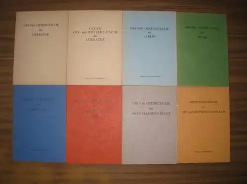 Große Ostdeutsche.   Stiftung 'Deutschlandhaus'   Horst Dohm: Konvolut von 8 Broschuren ' Grosse Ostdeutsche .' 1) in Berlin. 2) der Literatur. 3).. 