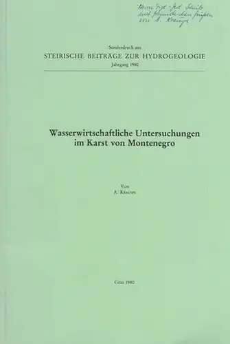 Krauspe,  A: Wasserwirtschaftliche Untersuchungen im Karst von Montenegro. Sonderdruck aus Steirische Beiträge zur Hydrogeologie. 