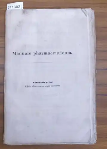 Hager, H(ermann): Manuale pharmaceuticum seu Promptuarium, quo et praecepta notatu digna  pharmacopoearum  variarum et ea, quae ad paranda medicamenta in pharmacopoeas usitatas non rececpta sunt, atque etiam complura adjumenta et subsidia operis pharmaceu