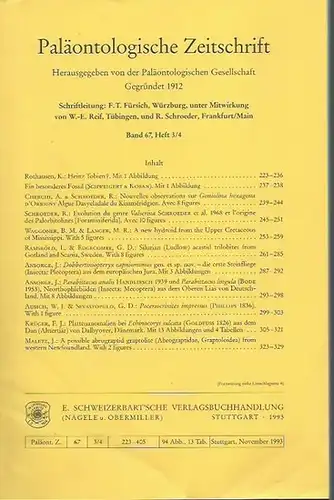 Paläontologische Zeitschrift. - Fürsich, F. T. / W. - E. Reif / R. Schroeder (Schriftleitung). - K. Rothausen über Heinz Tobien / A. Cherchi /...