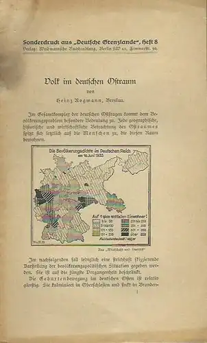 Rogmann, Heinz: Volk im deutschen Ostraum. Sonderdruck aus 'Deutsche Grenzlande', Heft 8. 