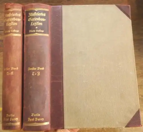 Graebner, Paul / Lange, Willy  (Hrsg.): Illustriertes Gartenbau - Lexikon. Komplett in 2 Bänden. Aus dem Inhalt: Äpfel, Orchideen-Typen, Gartenanlagen, Tierische Schädlinge, Pilzkrankheiten. 