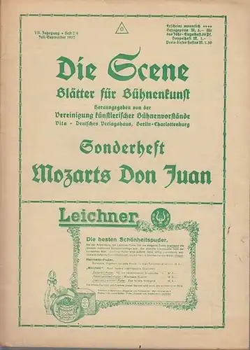 Scene, Die. - Wolfgang Amadeus Mozart. - Carl Heine und Franz Graetzer (Hrsg.). - Otto Erhardt / Paul Alfred Merbach / Rolf Gunold / Eugen Kilian / Karl Eberts / Hans Loewenfeld / Leopold Sachse / Georg Pauly / Ernst Martin: Die Scene. Sonderheft ' Mozart