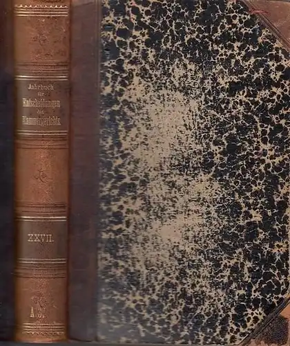 Kammergericht. - Johow, Reinhold und Ring, Victor: Jahrbuch für Entscheidungen des Kammergerichts in Sachen der freiwilligen Gerichtsbarkeit, in Kosten-, Stempel- und Strafsachen. 27. Band. (Neue Folge VIII. Band). 