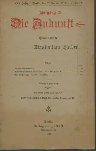 Die Zukunft. Jahrgang 25, Nr.17, 27. Januar 1917