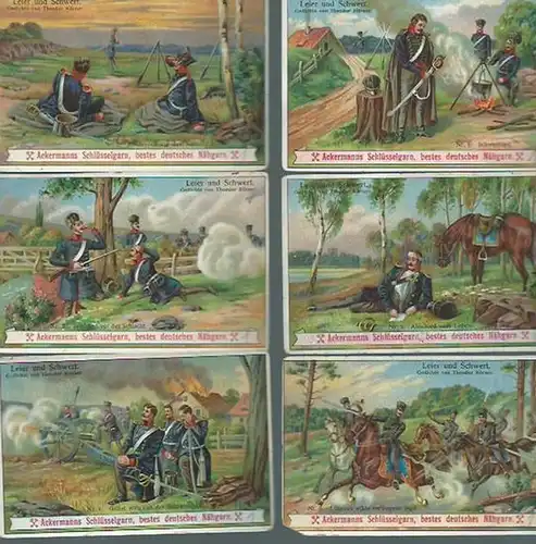 Heilbronn, Mechanische Zwirnerei.   C. Ackermann & Co.   Theodor Körner: Mechanische Zwirnerei Heilbronn vorm. C. Ackermann & Co.: Bilderserie mit farbigen Motiven..