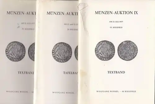 Winkel, Wolfgang (Hrsg.): Münzen-Auktionen. Konvolut bestehend aus 7 Heften, enthalten sind: 1) Münzen-Auktion V, am 8. Juni 1973 - Textband. / 2) dto. Tafelband /...