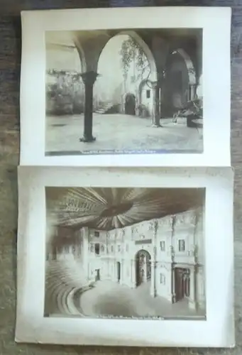 Vicenza. - Emilia Bologna: Vicenza. 4 fotografi originali / Originalphotographien. 1) No. 1695: Basilica (del Palladio). 2) No. 1704: Interno del teatro Olimpico. 3) Nr. 1792: Palazzo Porto Barbaran. 4) 1802: Casa Perecini Cortile. 